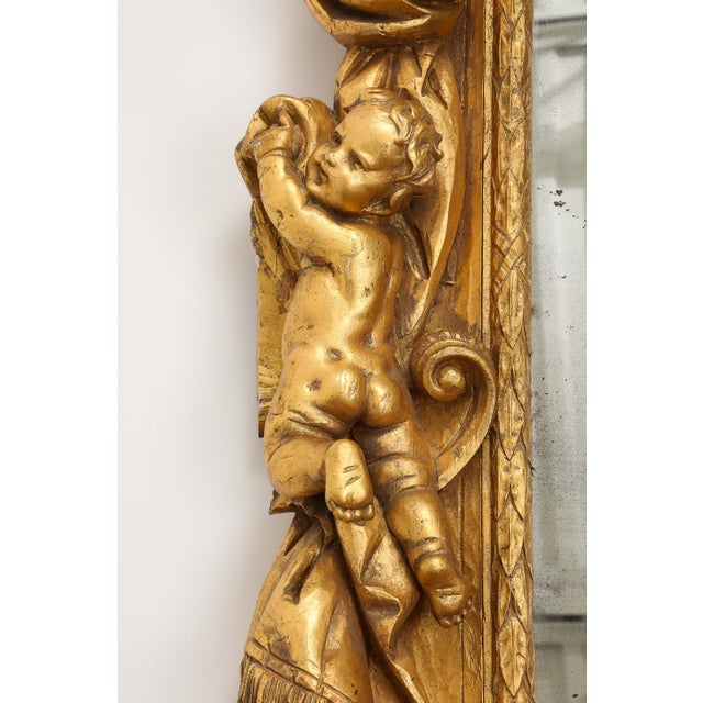 Italian Baroque Style Giltwood Wall Mirror For Sale In New York - Image 6 of 12