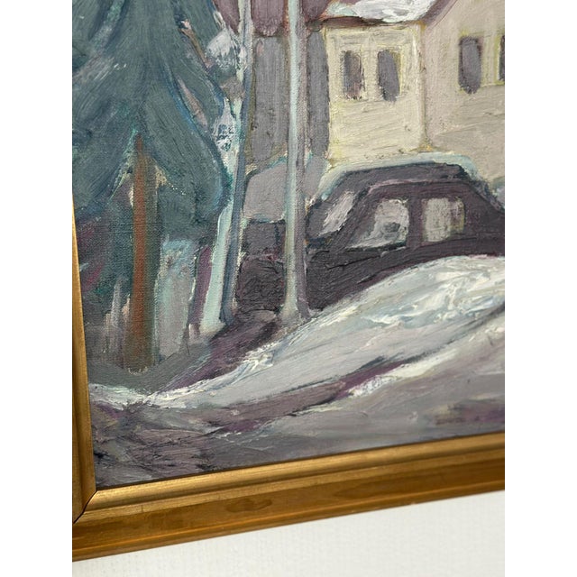Pan, Winter, 1950s, Oil on Canvas, Framed For Sale - Image 12 of 15