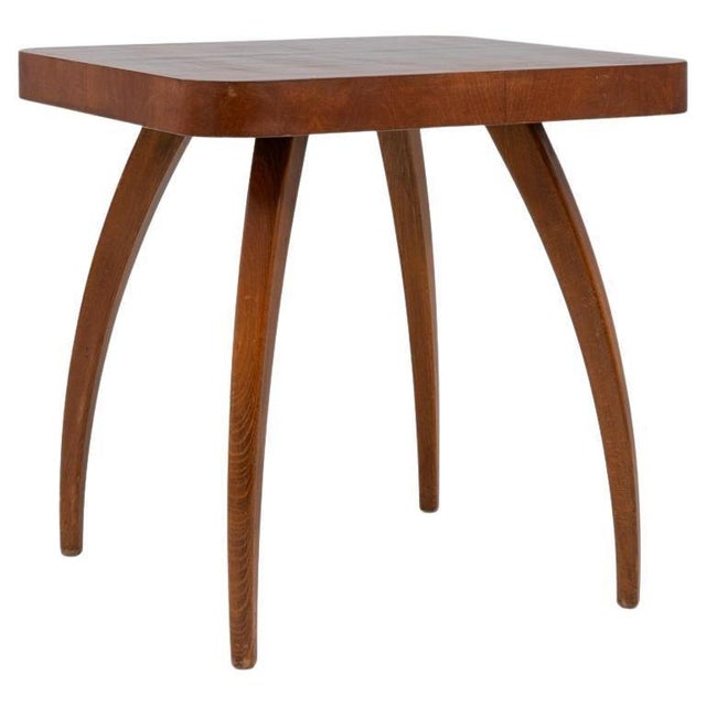 1960s Czech Walnut Spider Table By J. Halabala For Sale - Image 10 of 18