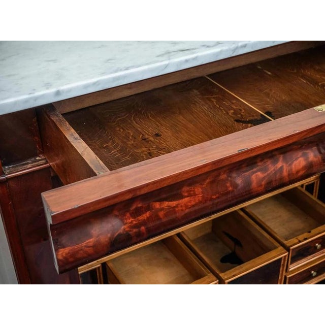 Brown Biedermeier Secretary with Secret Drawers For Sale - Image 8 of 12