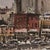 Gray 'Winter in the City' by James Carlin, Mid-Century Urban Landscape Featuring 1930s Scaffold Sky Sign, American Modern Realism For Sale - Image 8 of 9