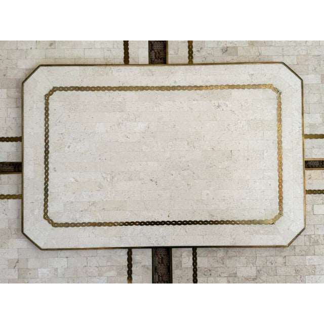 Contemporary 1980s Tessellated Stone Placemats From Maitland-Smith - Set of 5 For Sale - Image 3 of 12