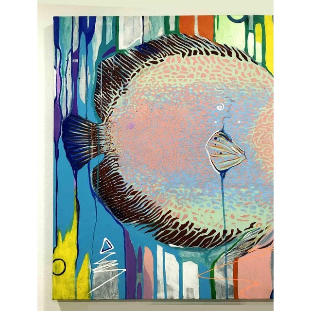 Plastic Alessandro Filetti, Pesce, 2013, Acrylic Painting on Canvas For Sale - Image 7 of 8
