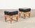 Pair of Empire Aesthetic Leather Giltwood Ottoman Footstools For Sale - Image 18 of 18