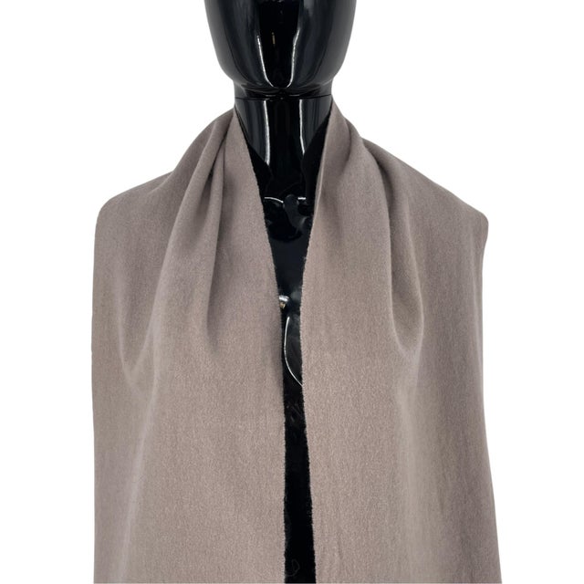 Yves Saint Laurent Grey Solid 100% Wool Scarf | Chairish