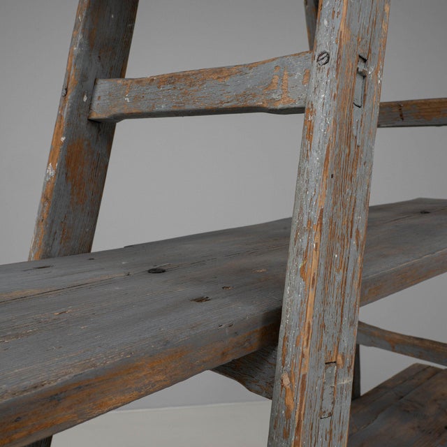 Mid 20th Century France Gray Wood Bookcase For Sale - Image 11 of 11