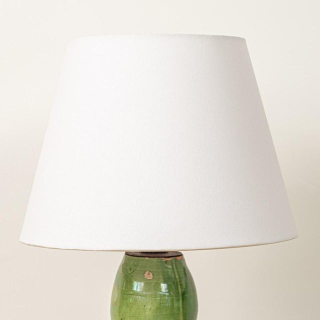 19th Century Spanish Terracotta Green Glaze Lamp For Sale In Los Angeles - Image 6 of 10
