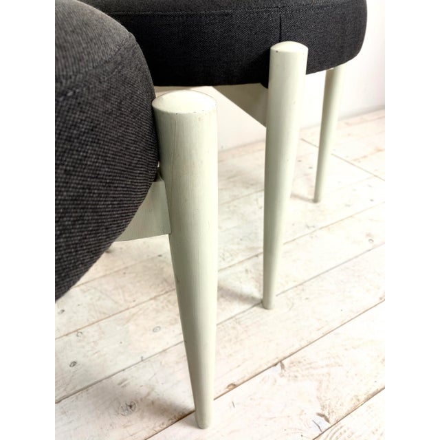 Set of Mid-Century Scandinavian Wooden Stools For Sale - Image 9 of 10