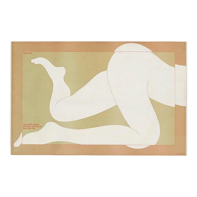 Art Sale 60s Vintage Pop Art Abstract Milton Glaser Big Nudes Exhibition Poster School Visual Arts New York City For Sale