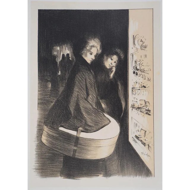 Théophile Alexandre Steinlen, In Front of the Shop (Paris), Original Lithograph, 1897 For Sale - Image 10 of 10