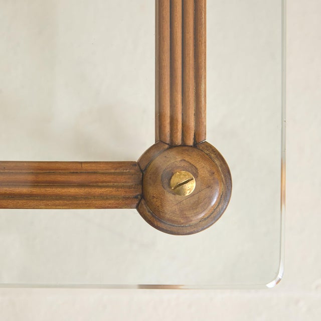 Brown Italian Fluted Wood Coffee Table in the Manner of Pier Luigi Colli, 1950s For Sale - Image 8 of 9
