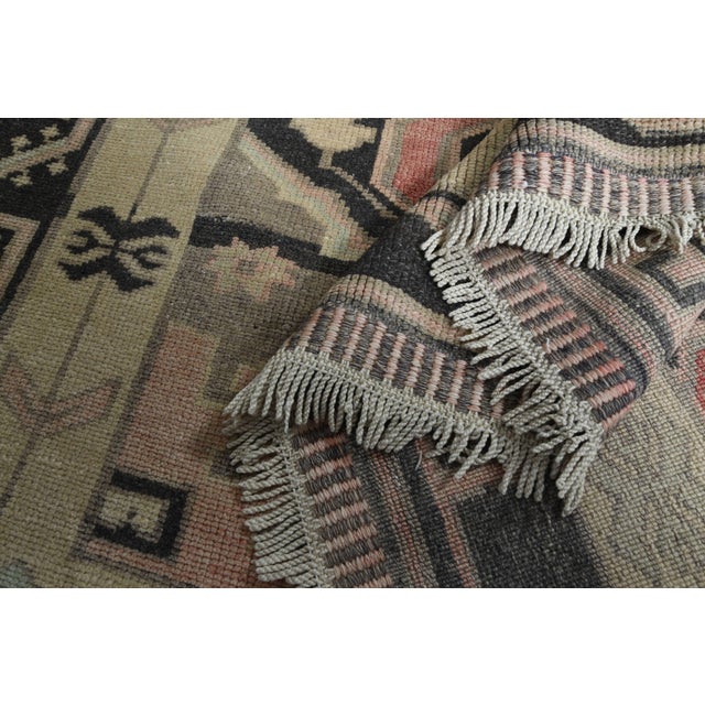 1970s 1970s Vintage Persian Handmade Wool Cotton Runner Rug For Sale - Image 5 of 11