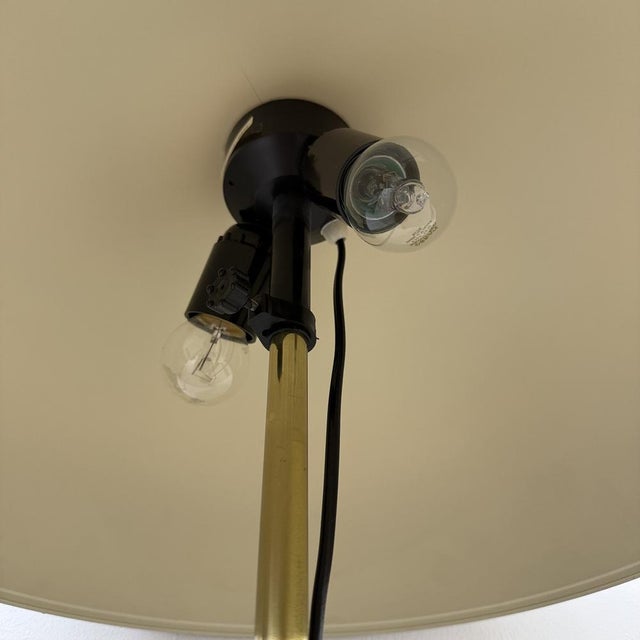 1970s Vintage Mushroom Table Lamp with Gold Metal Base, 1970s For Sale - Image 5 of 18