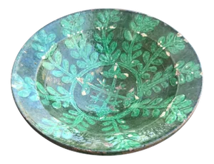 Antique Islamic Kashan Persian 13th Century Turquoise Glazed Pottery Bowl