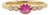 Ruby and Diamond Five-Stone Engagement Band Size 6.5 in 14k Solid Gold For Sale