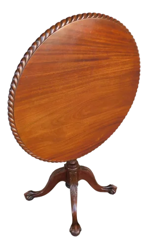 Antique Centennial Period Chippendale Style Tilt Top Table