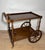 Spanish Mid-Century Wooden Bar Cart with Turned Legs and Bottle Holder For Sale - Image 6 of 12