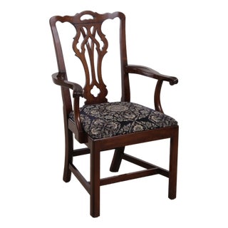 Statton Cherry Chippendale Style Armchair For Sale