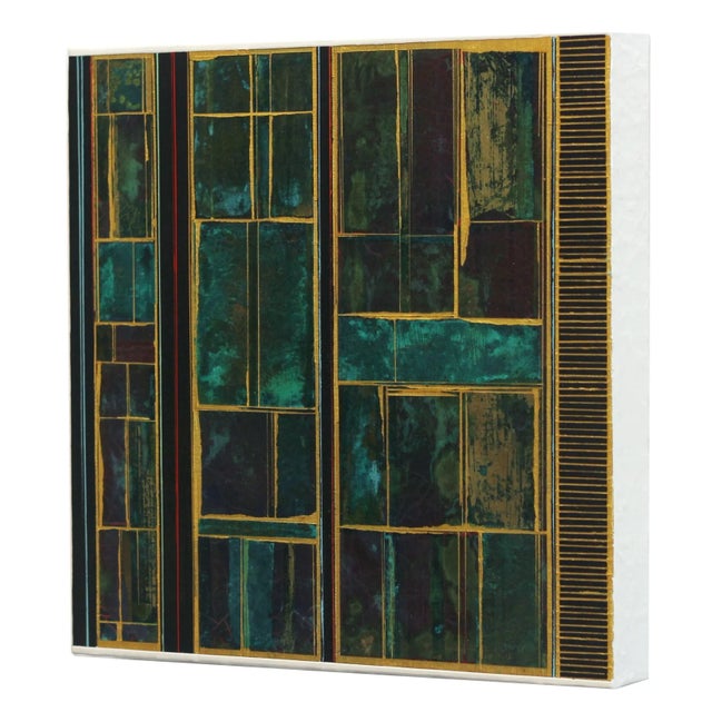Green Modern "Fields No. 3" Original Geometric Green Painting by Alexander Eulert For Sale - Image 8 of 11