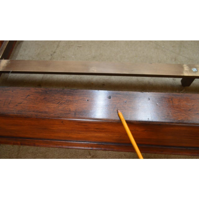 Animal Skin Henredon Leather Sleigh King Bed For Sale - Image 7 of 16