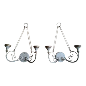 A Pair of Ethan Allen French Country Candle Wall Sconces