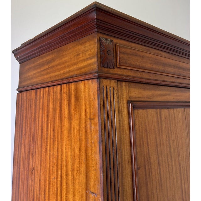 Antique French Carved Mahogany 2-Door Armoire For Sale - Image 10 of 18