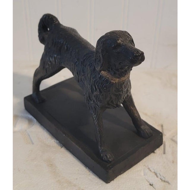 This fine bronze dog door stop is heavy and has a wonderful aged patina.It looks great on a shelf or on a desk.The...
