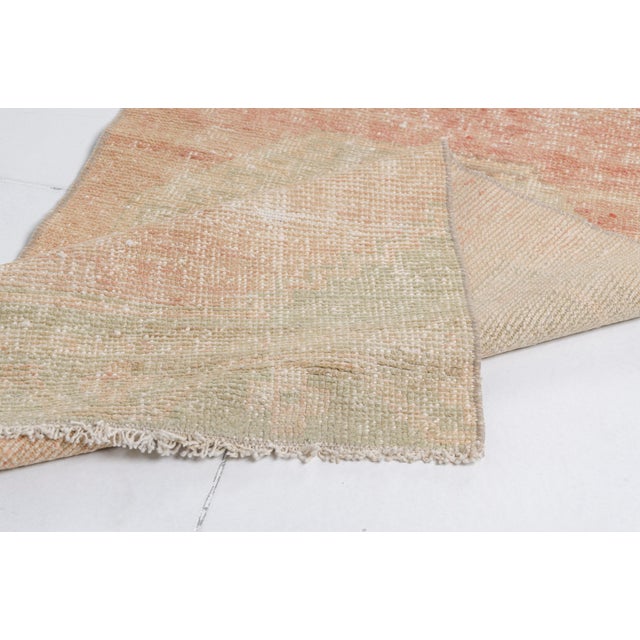 1950s Hand-Knotted Neutral Wool Runner for Hallway For Sale - Image 9 of 10