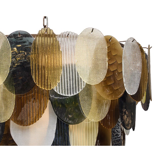 Organic Venetian Glass Chandelier in Earth Hues, Murano, Italy For Sale In Austin - Image 6 of 9