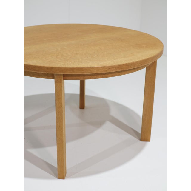 Extendable Round Dining Table in Oak by Sorø, Denmark, 1960s For Sale - Image 10 of 15