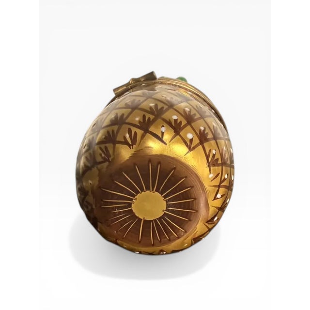 Late 20th Century Late 20th Century Authentic Limoges France Peint Main Chamart Pineapple Porcelain Trinket Box For Sale - Image 5 of 7
