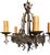 Antique Spanish Revival 5 Light Chandelier With Original Polychrome Paint For Sale - Image 10 of 13