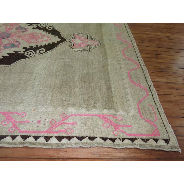 Textile Zabihi Collection Square Vintage Turkish Kars Rug - 9'3" x 10' For Sale - Image 7 of 8