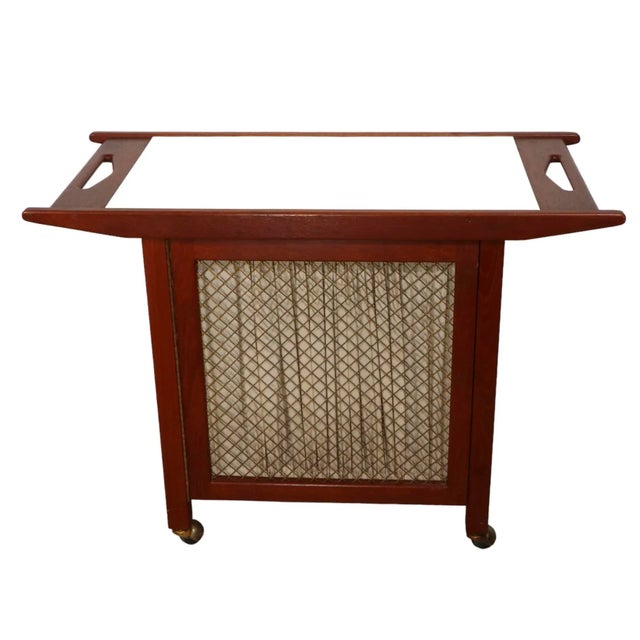 Mid Century Bar Serving Cart Record Chairish