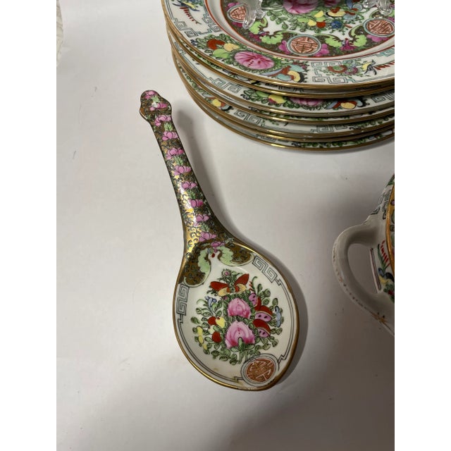 Mid Century Rose Medallion China Set - 20 Pieces With Service for 8 For Sale - Image 9 of 11