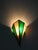 Metal Vintage Brass and Synthetic Glass Wall Lights from Glashütte Limburg, 1980s, Set of 2 For Sale - Image 7 of 9