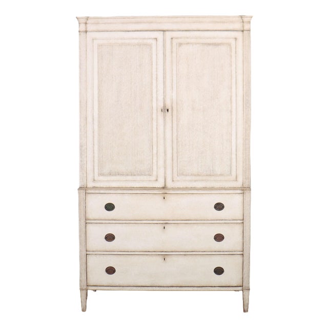 Vintage Scandinavian Linen Cupboard For Sale