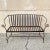 Late 20th Century Vintage Hollywood Regency Wrought Iron Scrolling Garden Patio Bench For Sale - Image 10 of 10