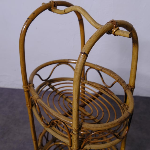 Vintage Bamboo Liquor Trolley, 1950s For Sale - Image 11 of 13