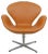 Vintage Swan Chair in Cognac Anilin Leather by Arne Jacobsen for Fritz Hansen, 1960s For Sale