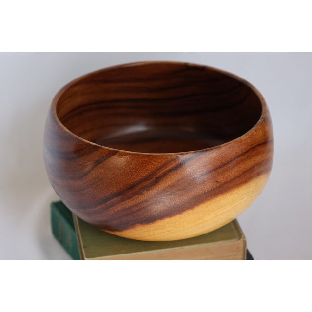 Mid-Century Modern Vintage Teak Fruits Bowl For Sale - Image 3 of 5