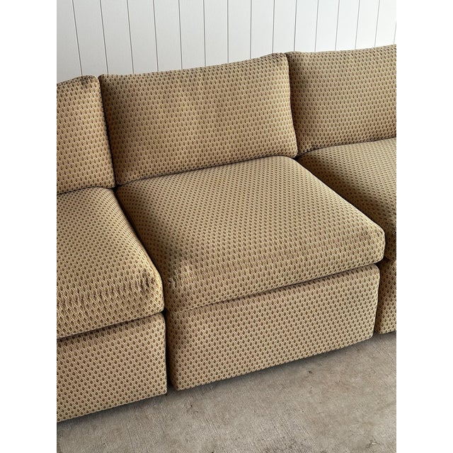 Modernist Diamond-Jacquard Sofa Attributed to Charles Pfister for Knoll, 1970s For Sale - Image 11 of 18