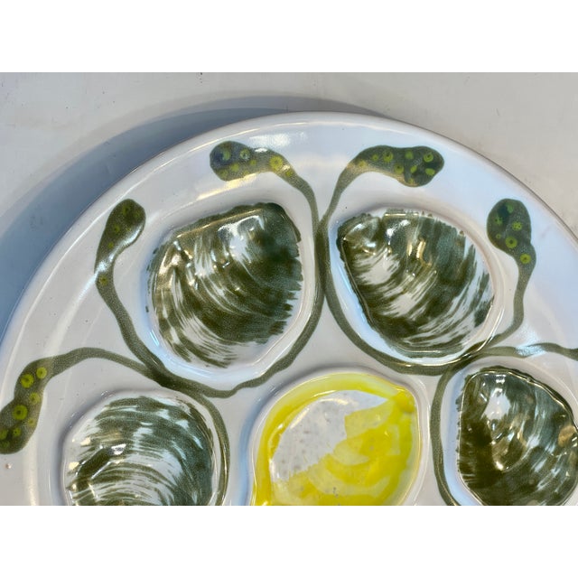 1950s French 1950s French Oyster Plate From Pornic in Brittany For Sale - Image 5 of 8