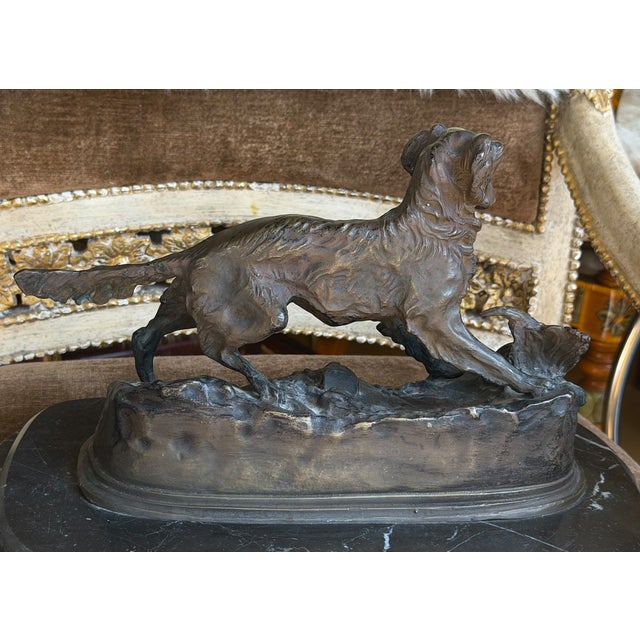French Antique French Bronze Dog Sculpture by Pierre Jules Mene For Sale - Image 3 of 3