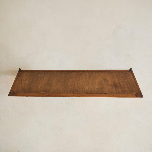 Modern Danish Modern Cherry Wood + Brass Wall-Mounted Coat Rack, 1960s For Sale - Image 3 of 9