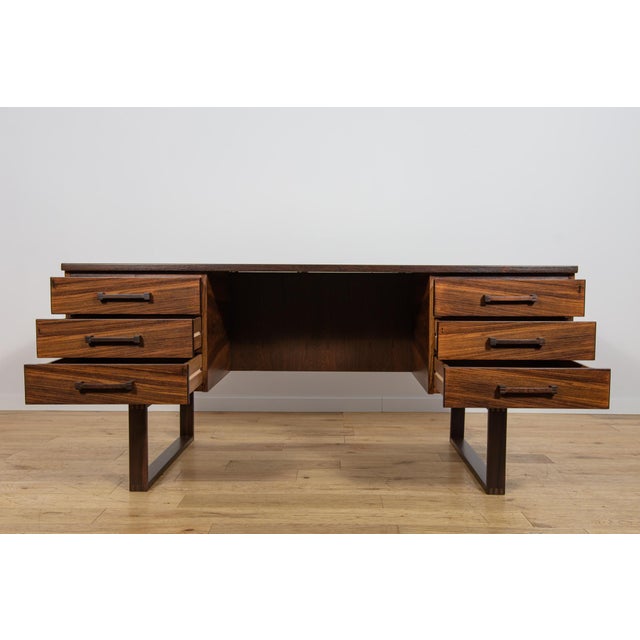 Mid-Century Rosewood Freestanding Desk by Torben Valeur and Henning Jensen for Dyrlund, Denmark, 1960s For Sale - Image 9 of 18