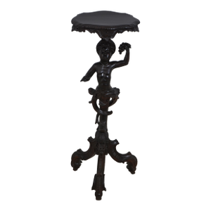 Italian Continental Cherub Carved Pedestal Table