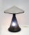 Table lamp produced in Murano by Murano Masters, conical base in blown glass with colored rods, acidic white glass hat....