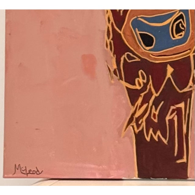 Contemporary Bella the Buffalo - Acrylic on Canvas by Melinda McLeod For Sale - Image 3 of 7