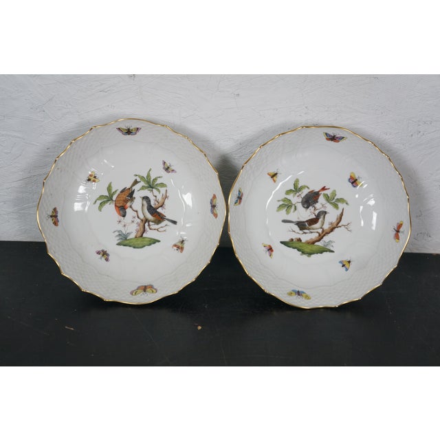 Late 20th Century Herend Hungary Rothschild Bird China Serving Plates Bowls Cachepots - 30 pcs For Sale - Image 18 of 18